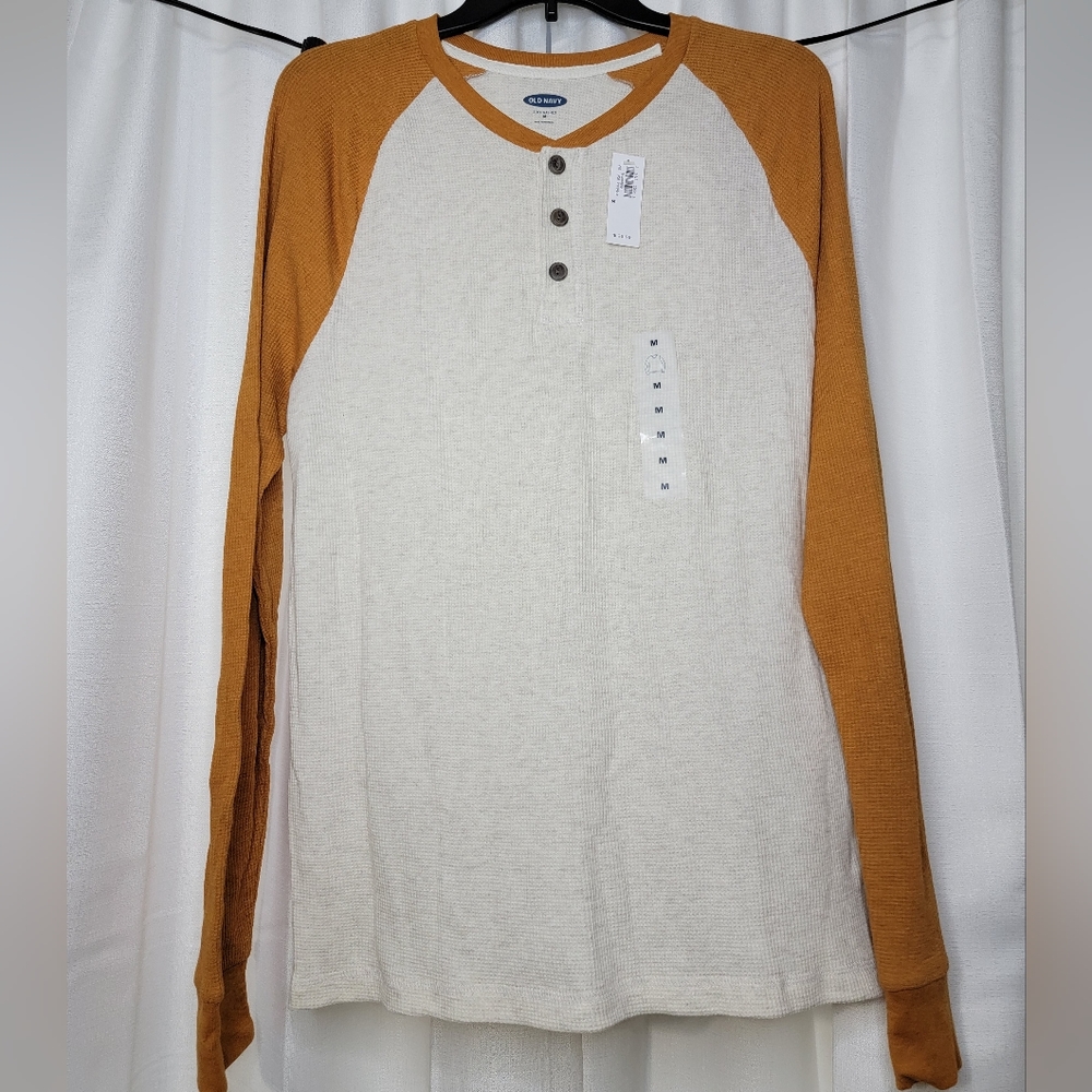 Brand new Old Navy mustard yellow and cream thermal